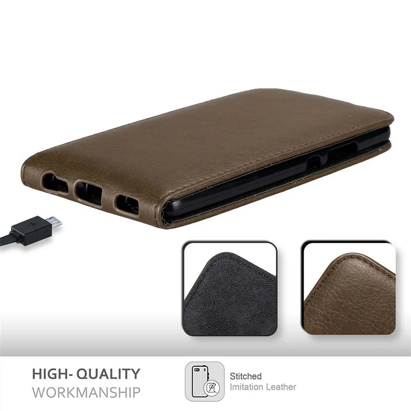 Cadorabo Hülle kompatibel mit Huawei P9 Schutzhülle im Flip Design mit Magnetverschluss