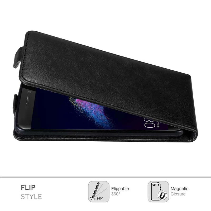 Cadorabo Hülle kompatibel mit Huawei P8 LITE 2017 / P9 LITE 2017 Schutzhülle im Flip Design mit Magnetverschluss