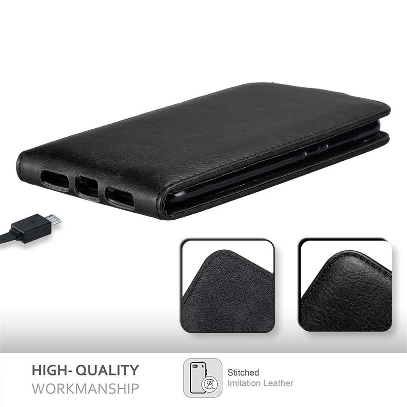 Cadorabo Hülle kompatibel mit Huawei P8 LITE 2017 / P9 LITE 2017 Schutzhülle im Flip Design mit Magnetverschluss