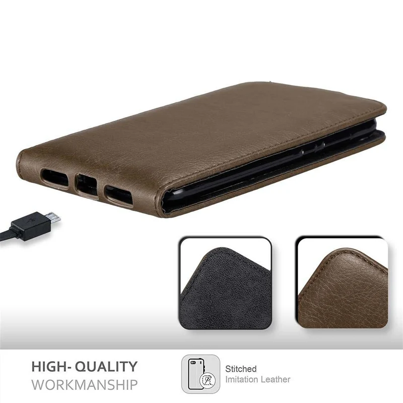 Cadorabo Hülle kompatibel mit Huawei P8 LITE 2017 / P9 LITE 2017 Schutzhülle im Flip Design mit Magnetverschluss