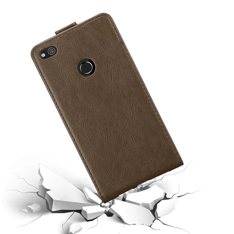 Cadorabo Hülle kompatibel mit Huawei P8 LITE 2017 / P9 LITE 2017 Schutzhülle im Flip Design mit Magnetverschluss