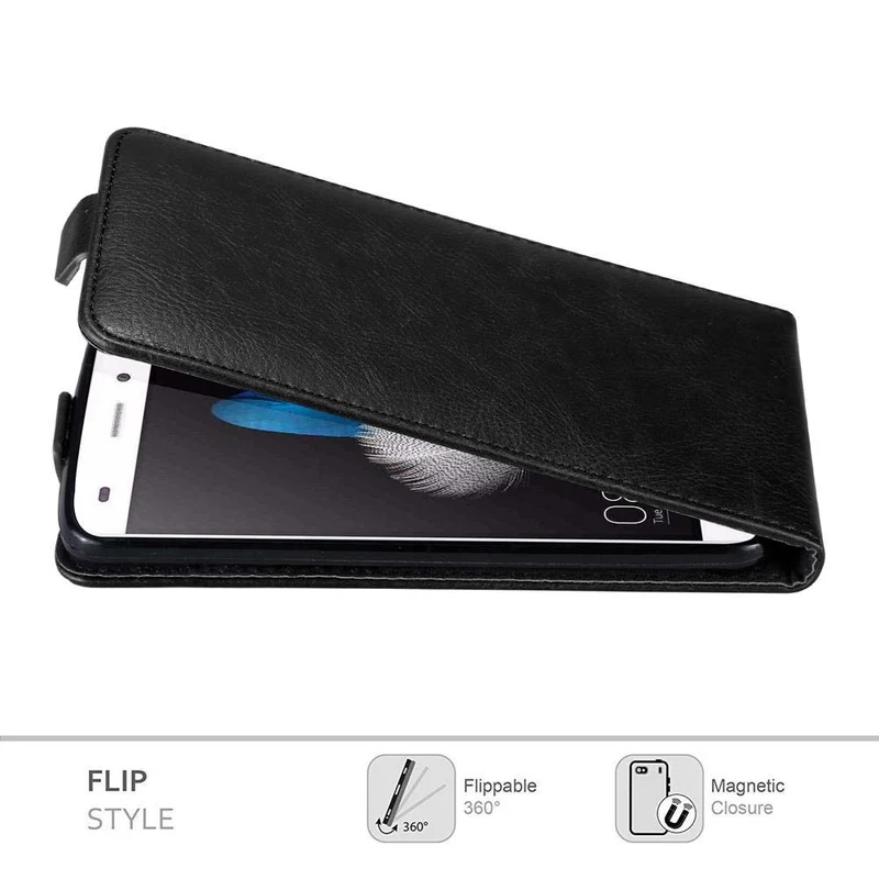 Cadorabo Hülle kompatibel mit Huawei P8 LITE 2015 Schutzhülle im Flip Design mit Magnetverschluss