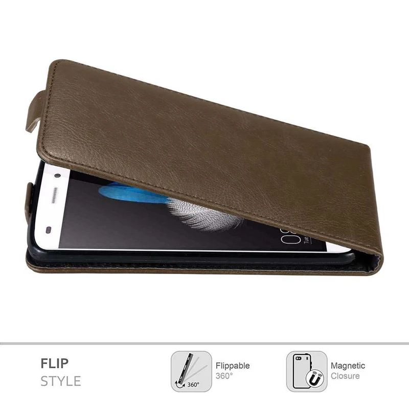 Cadorabo Hülle kompatibel mit Huawei P8 LITE 2015 Schutzhülle im Flip Design mit Magnetverschluss
