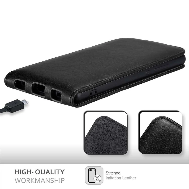 Cadorabo Hülle kompatibel mit Huawei P8 Schutzhülle im Flip Design mit Magnetverschluss