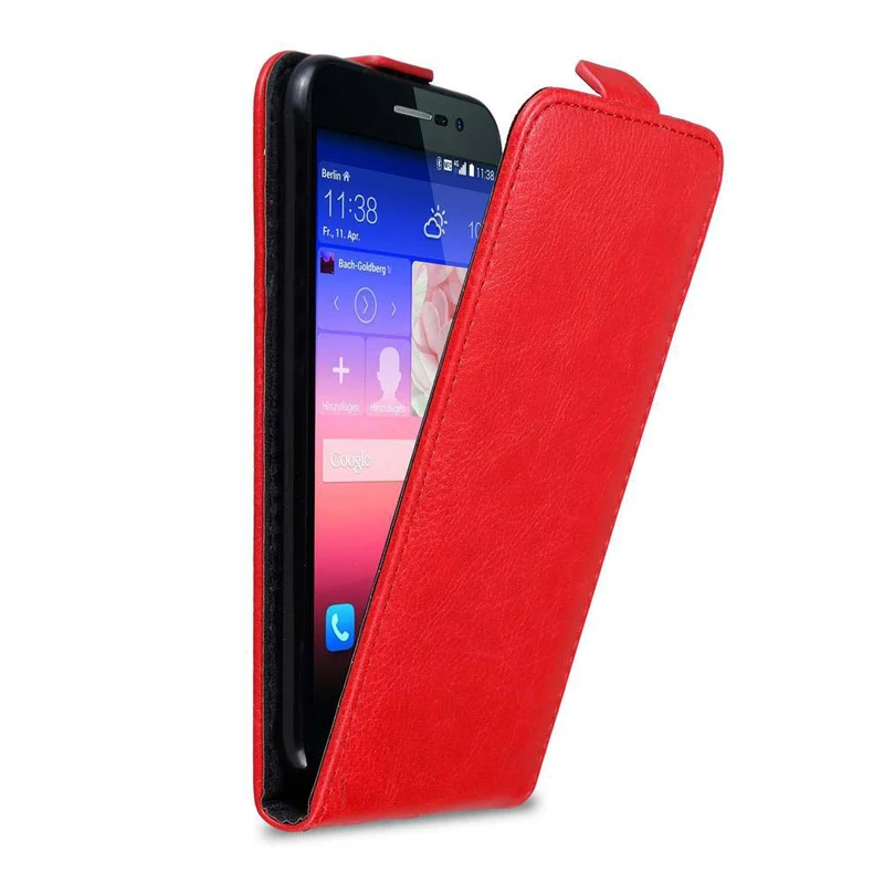 Cadorabo Hülle kompatibel mit Huawei ASCEND P7 Schutzhülle im Flip Design mit Magnetverschluss