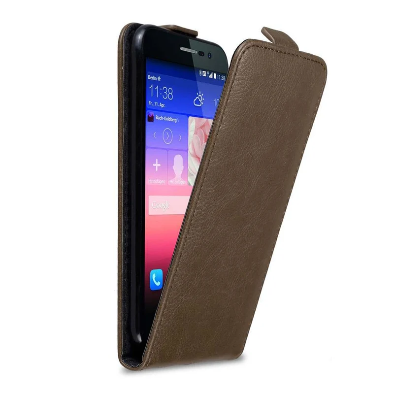 Cadorabo Hülle kompatibel mit Huawei ASCEND P7 Schutzhülle im Flip Design mit Magnetverschluss