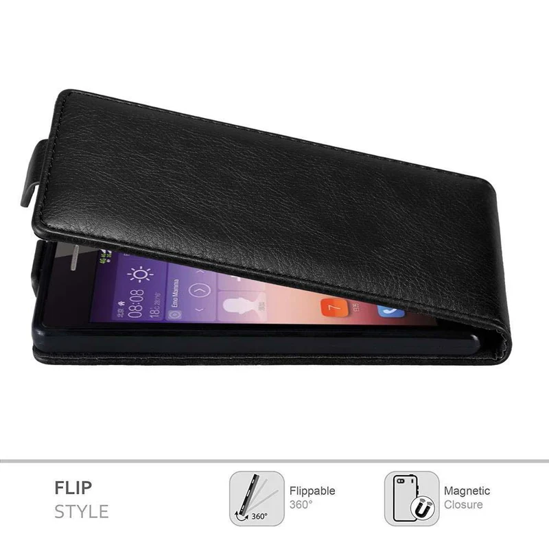 Cadorabo Hülle kompatibel mit Huawei ASCEND P7 Schutzhülle im Flip Design mit Magnetverschluss