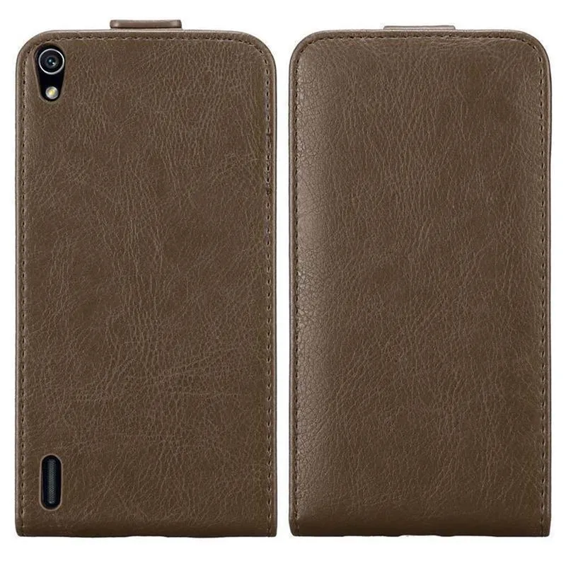 Cadorabo Hülle kompatibel mit Huawei ASCEND P7 Schutzhülle im Flip Design mit Magnetverschluss