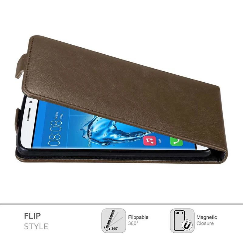 Cadorabo Hülle kompatibel mit Huawei NOVA PLUS Schutzhülle im Flip Design mit Magnetverschluss