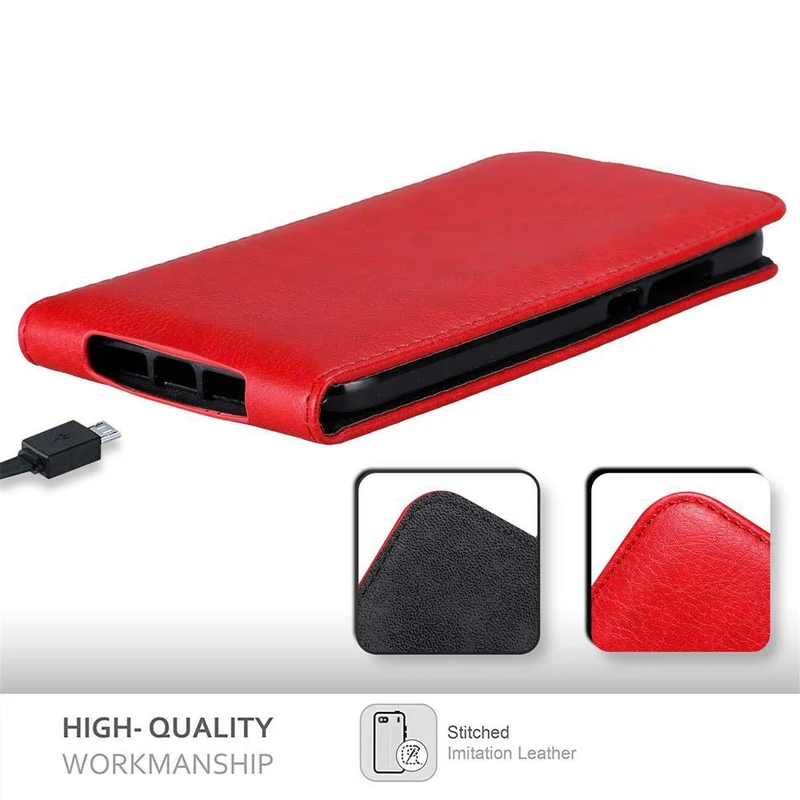 Cadorabo Hülle kompatibel mit Huawei ASCEND G7 PLUS / G8 / GX8 Schutzhülle im Flip Design mit Magnetverschluss