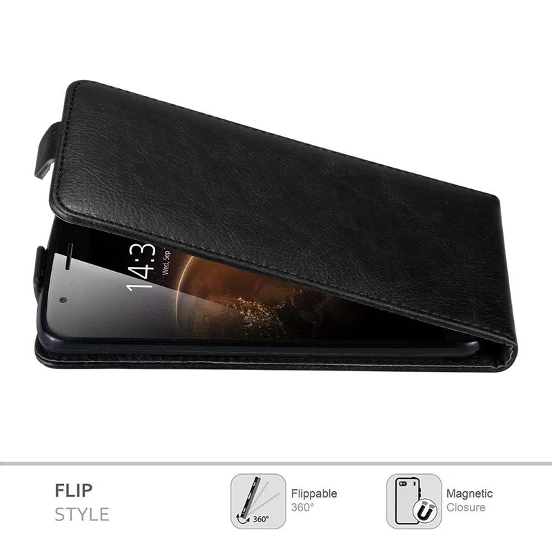 Cadorabo Hülle kompatibel mit Huawei ASCEND G7 PLUS / G8 / GX8 Schutzhülle im Flip Design mit Magnetverschluss