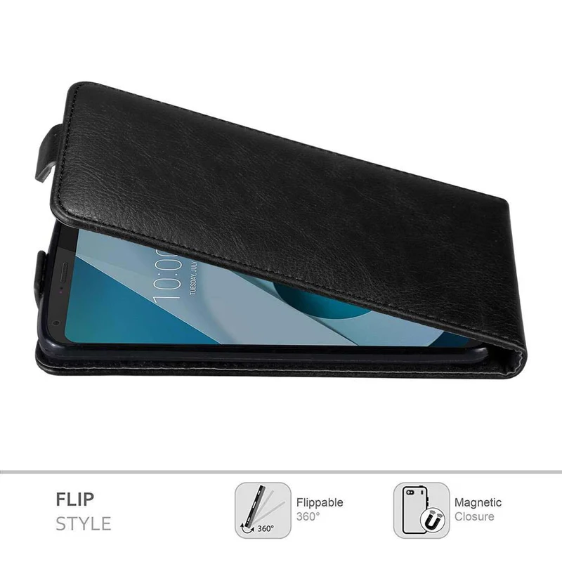 Cadorabo Hülle kompatibel mit LG Q6 / G6 MINI Schutzhülle im Flip Design mit Magnetverschluss