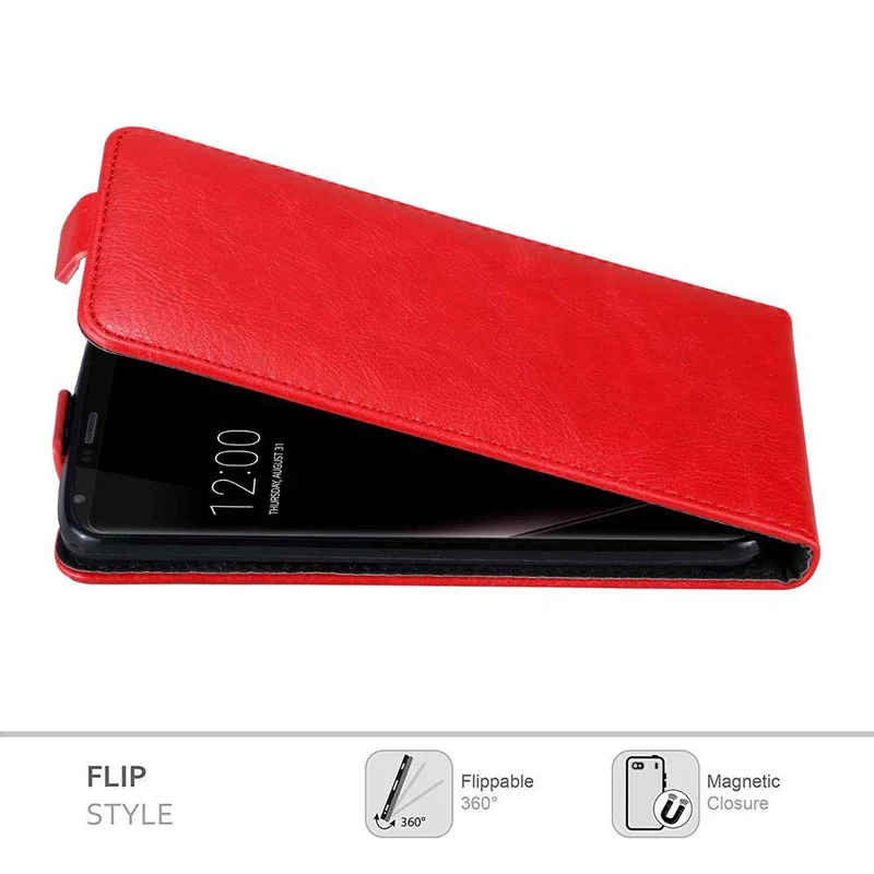 Cadorabo Hülle kompatibel mit LG V30 / V30+ / V30S / V30S+ Schutzhülle im Flip Design mit Magnetverschluss