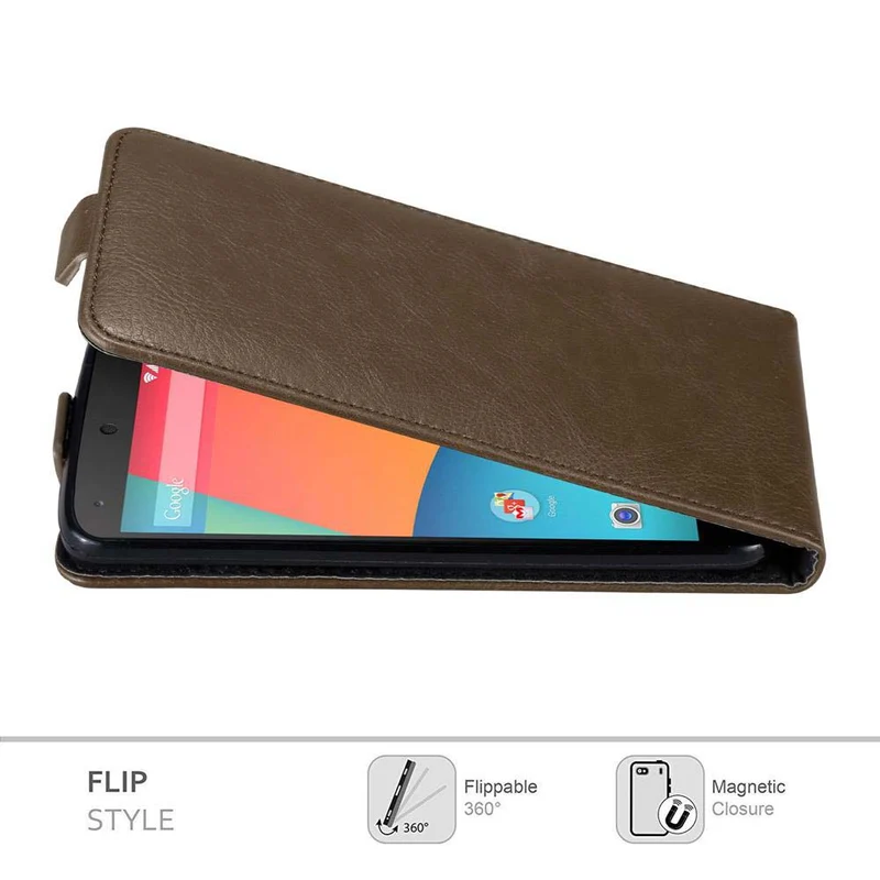 Cadorabo Hülle kompatibel mit LG Google NEXUS 5 Schutzhülle im Flip Design mit Magnetverschluss