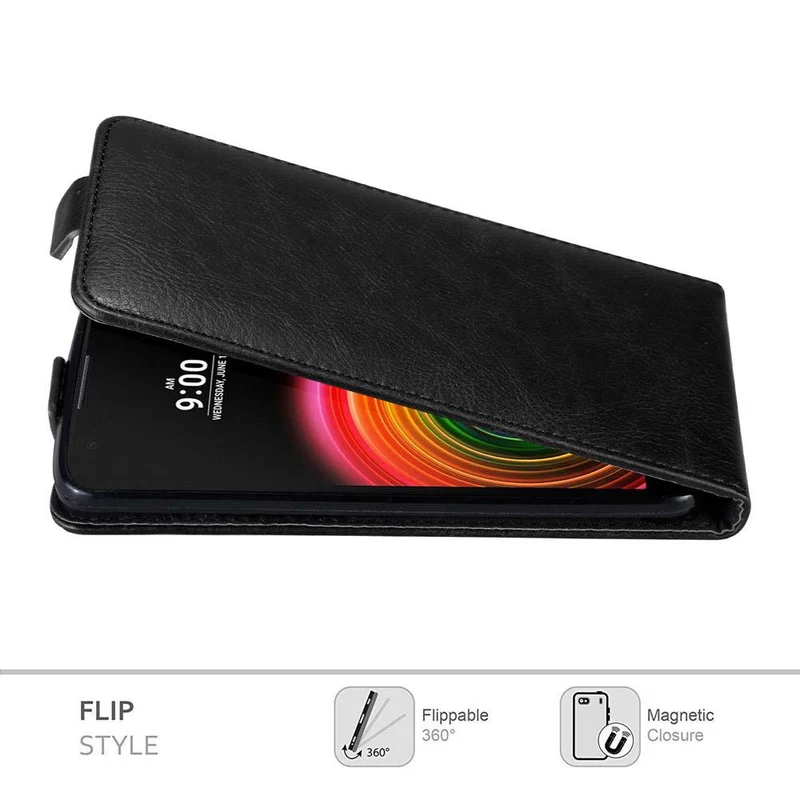 Cadorabo Hülle kompatibel mit LG X POWER Schutzhülle im Flip Design mit Magnetverschluss