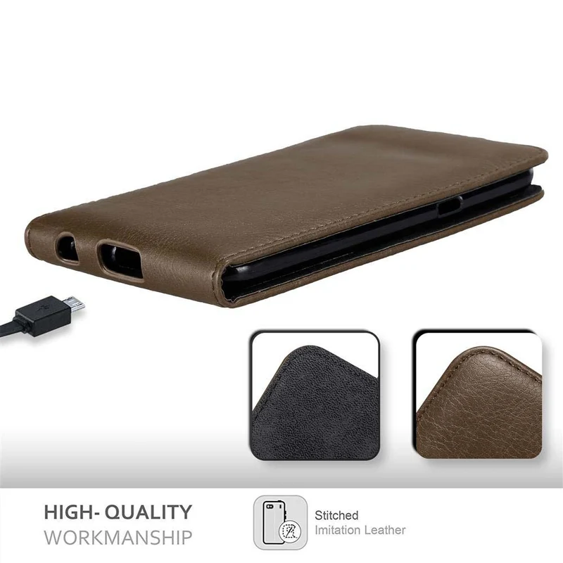 Cadorabo Hülle kompatibel mit LG X POWER Schutzhülle im Flip Design mit Magnetverschluss