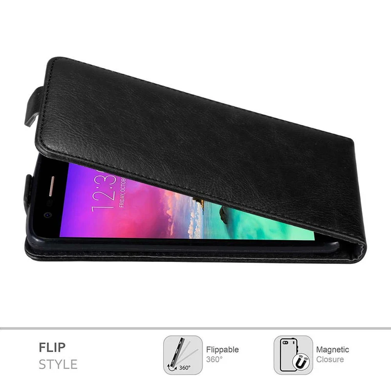 Cadorabo Hülle kompatibel mit LG K10 2017 Schutzhülle im Flip Design mit Magnetverschluss