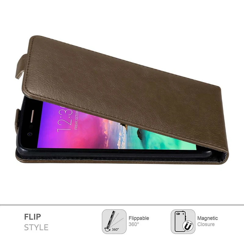 Cadorabo Hülle kompatibel mit LG K10 2017 Schutzhülle im Flip Design mit Magnetverschluss
