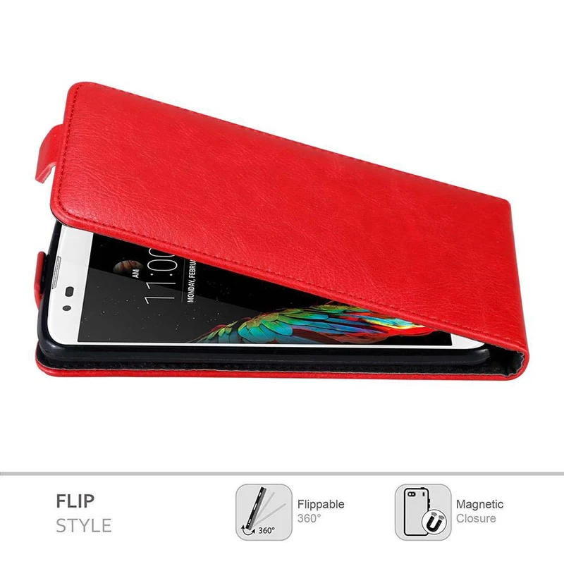 Cadorabo Hülle kompatibel mit LG K10 2016 Schutzhülle im Flip Design mit Magnetverschluss