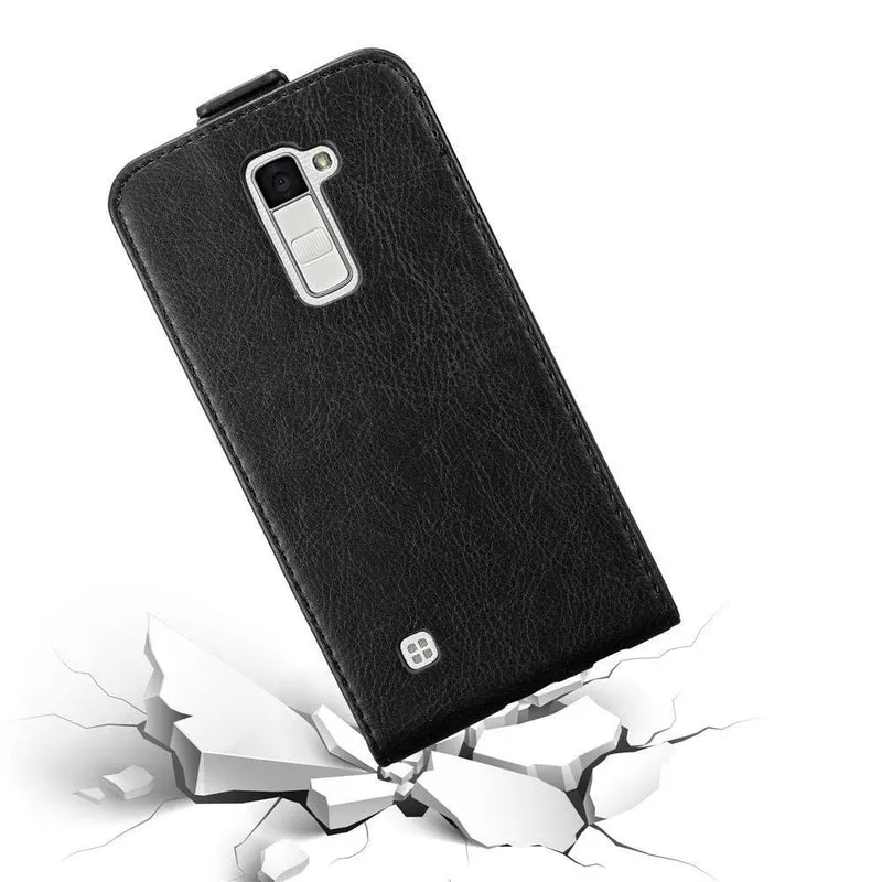 Cadorabo Hülle kompatibel mit LG K10 2016 Schutzhülle im Flip Design mit Magnetverschluss