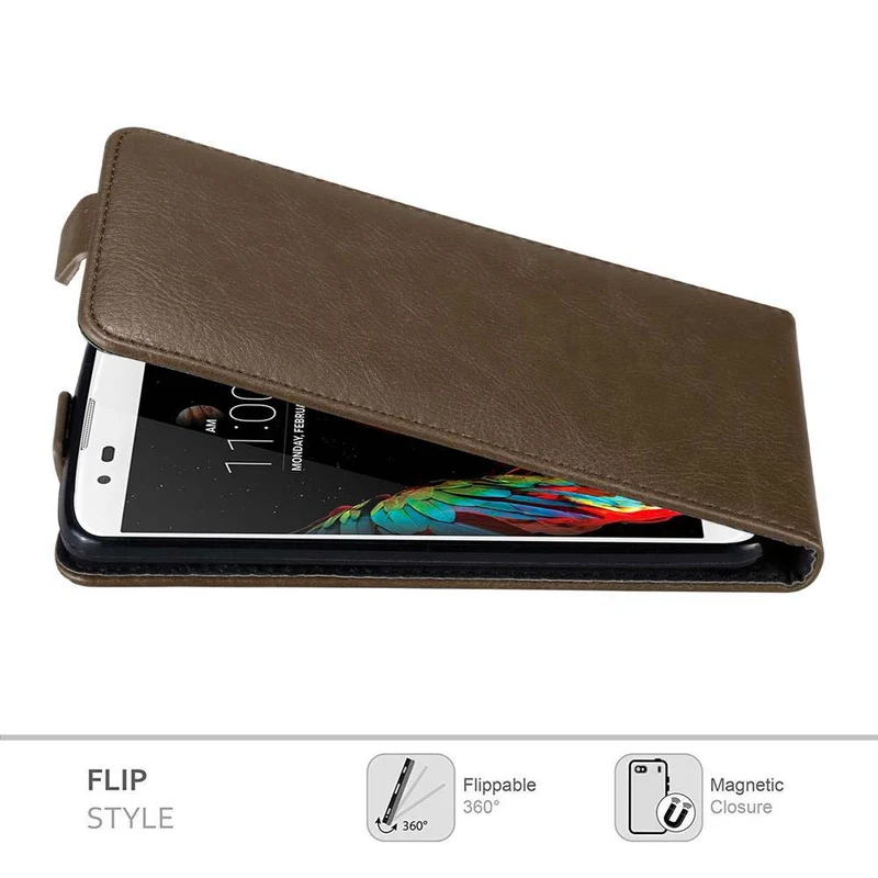 Cadorabo Hülle kompatibel mit LG K10 2016 Schutzhülle im Flip Design mit Magnetverschluss