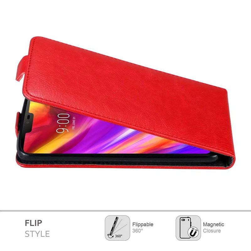 Cadorabo Hülle kompatibel mit LG G7 ThinQ / FIT / ONE Schutzhülle im Flip Design mit Magnetverschluss