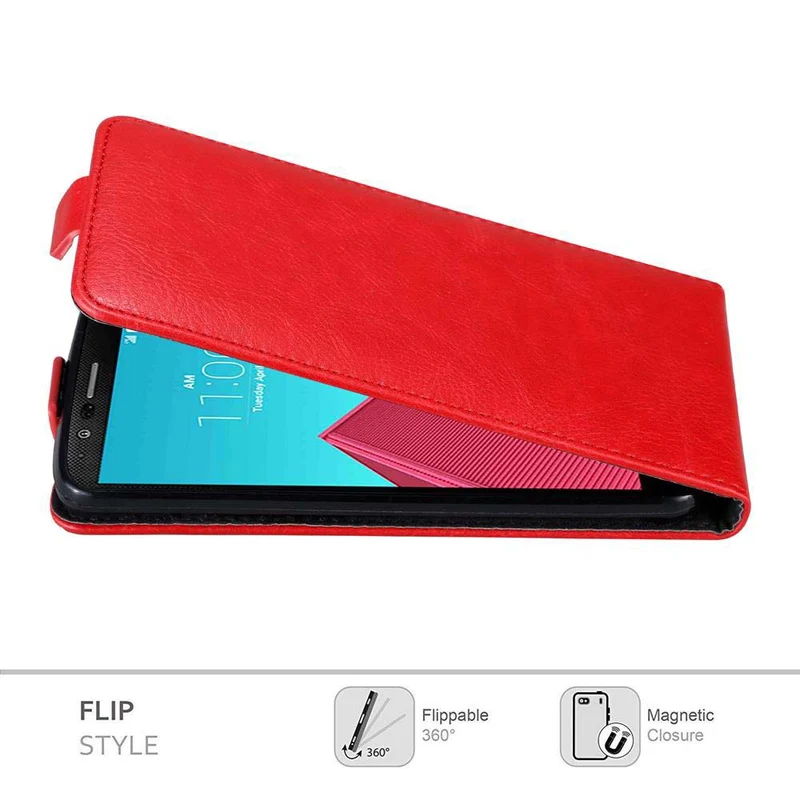 Cadorabo Hülle kompatibel mit LG G4 / G4 PLUS Schutzhülle im Flip Design mit Magnetverschluss