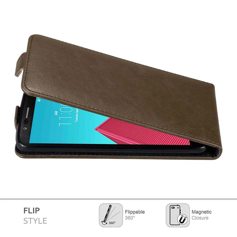 Cadorabo Hülle kompatibel mit LG G4 / G4 PLUS Schutzhülle im Flip Design mit Magnetverschluss