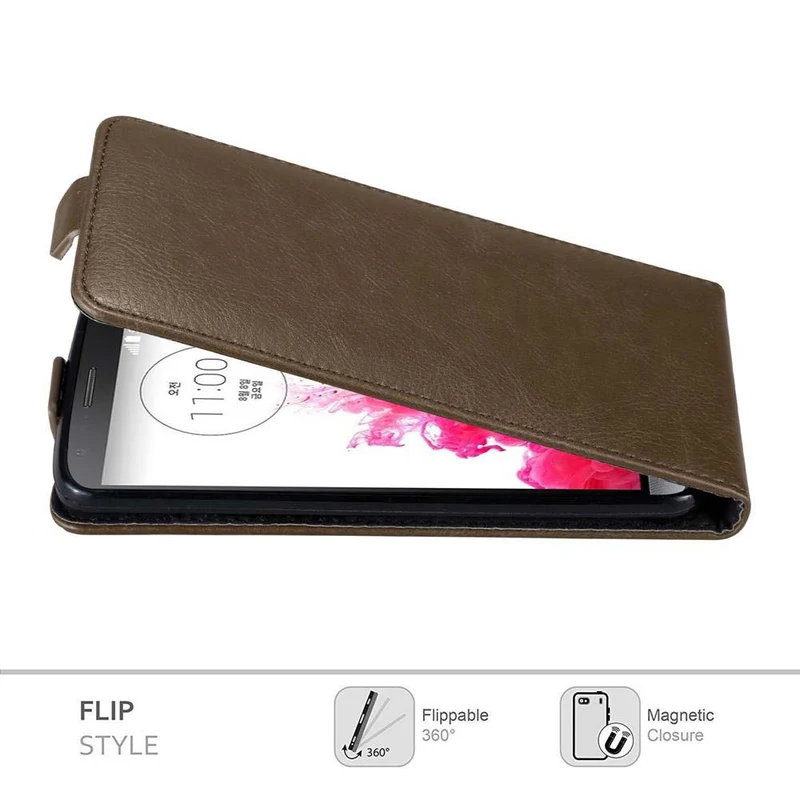 Cadorabo Hülle kompatibel mit LG G3 Schutzhülle im Flip Design mit Magnetverschluss