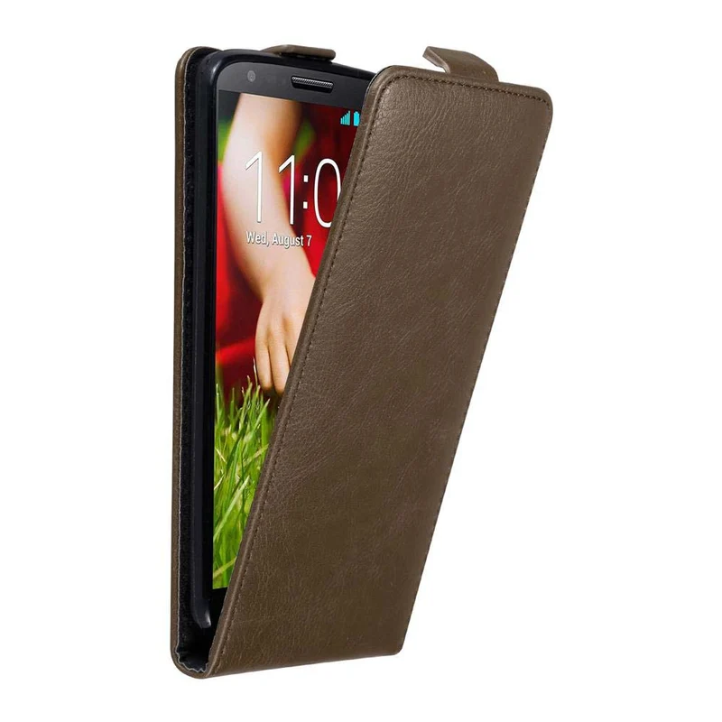 Cadorabo Hülle kompatibel mit LG G2 Schutzhülle im Flip Design mit Magnetverschluss