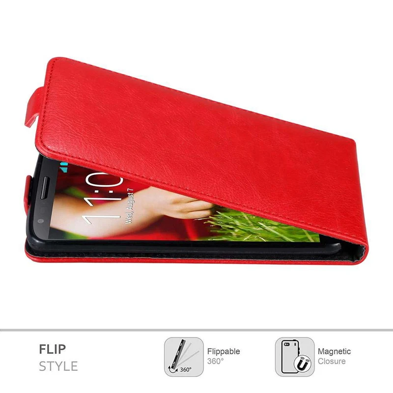 Cadorabo Hülle kompatibel mit LG G2 Schutzhülle im Flip Design mit Magnetverschluss