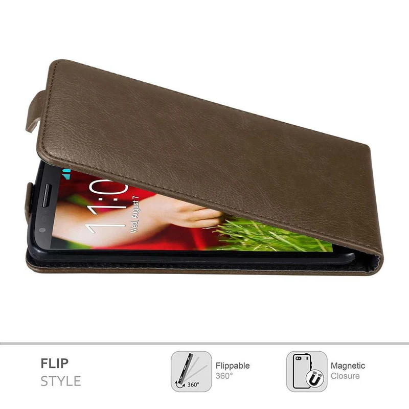 Cadorabo Hülle kompatibel mit LG G2 Schutzhülle im Flip Design mit Magnetverschluss