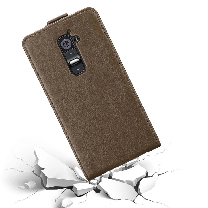 Cadorabo Hülle kompatibel mit LG G2 Schutzhülle im Flip Design mit Magnetverschluss