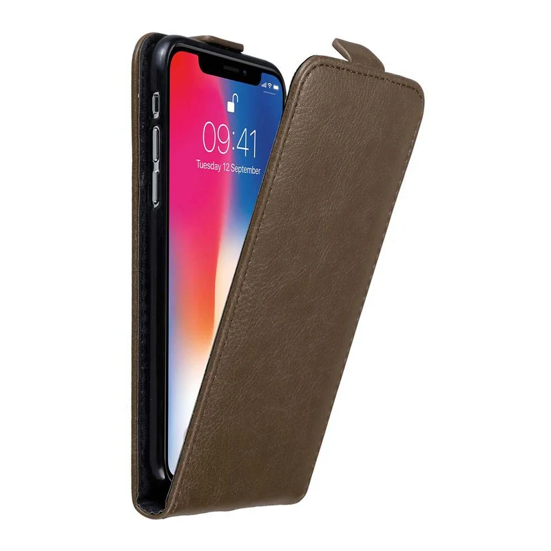 Cadorabo Hülle kompatibel mit Apple iPhone X / XS Schutzhülle im Flip Design mit Magnetverschluss