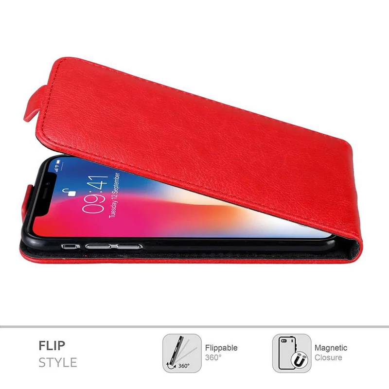 Cadorabo Hülle kompatibel mit Apple iPhone X / XS Schutzhülle im Flip Design mit Magnetverschluss