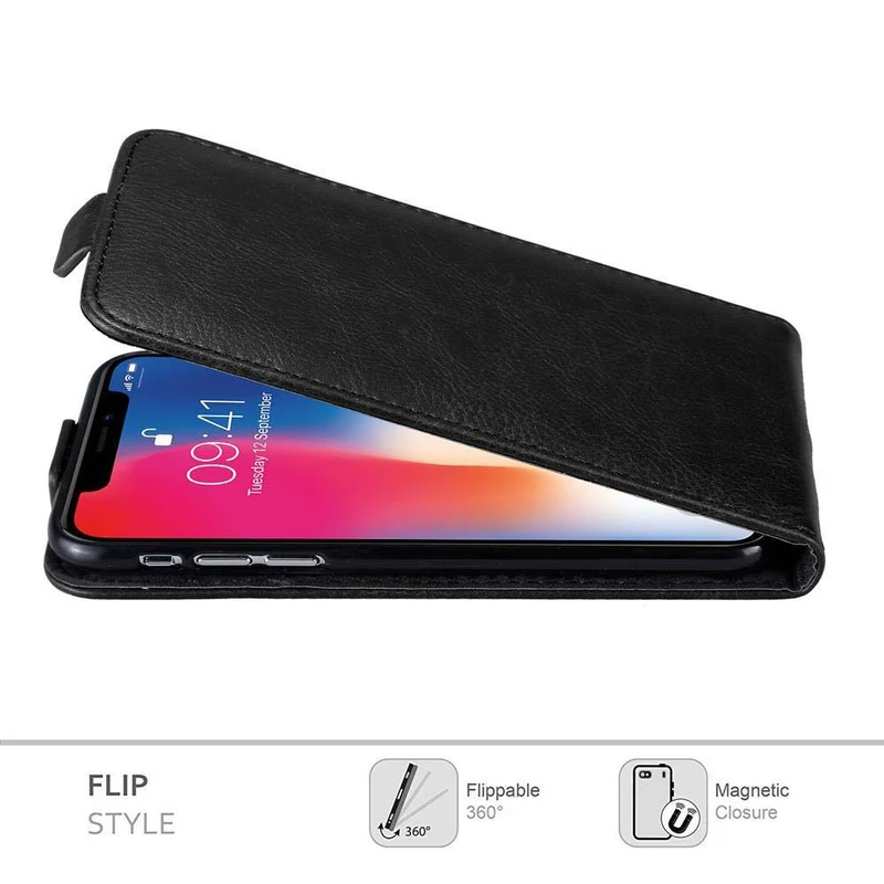 Cadorabo Hülle kompatibel mit Apple iPhone X / XS Schutzhülle im Flip Design mit Magnetverschluss