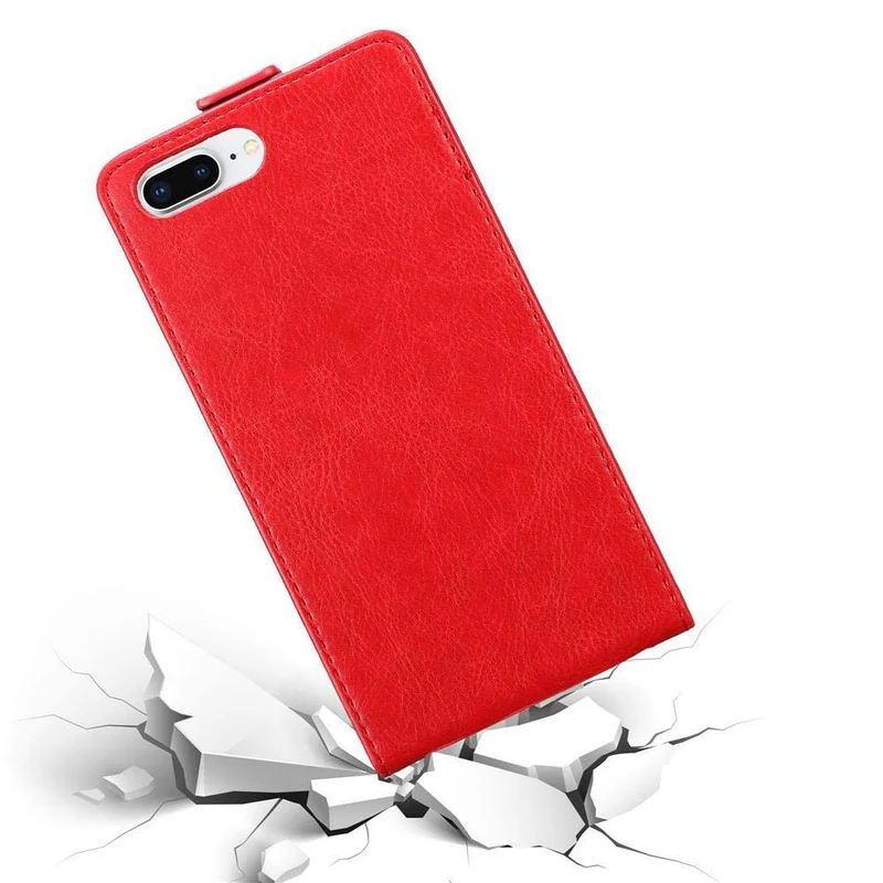 Cadorabo Hülle kompatibel mit Apple iPhone 7 PLUS / 7S PLUS / 8 PLUS Schutzhülle im Flip Design mit Magnetverschluss