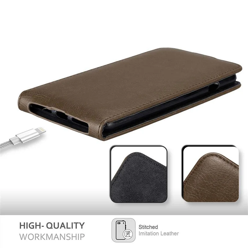 Cadorabo Hülle kompatibel mit Apple iPhone 7 PLUS / 7S PLUS / 8 PLUS Schutzhülle im Flip Design mit Magnetverschluss