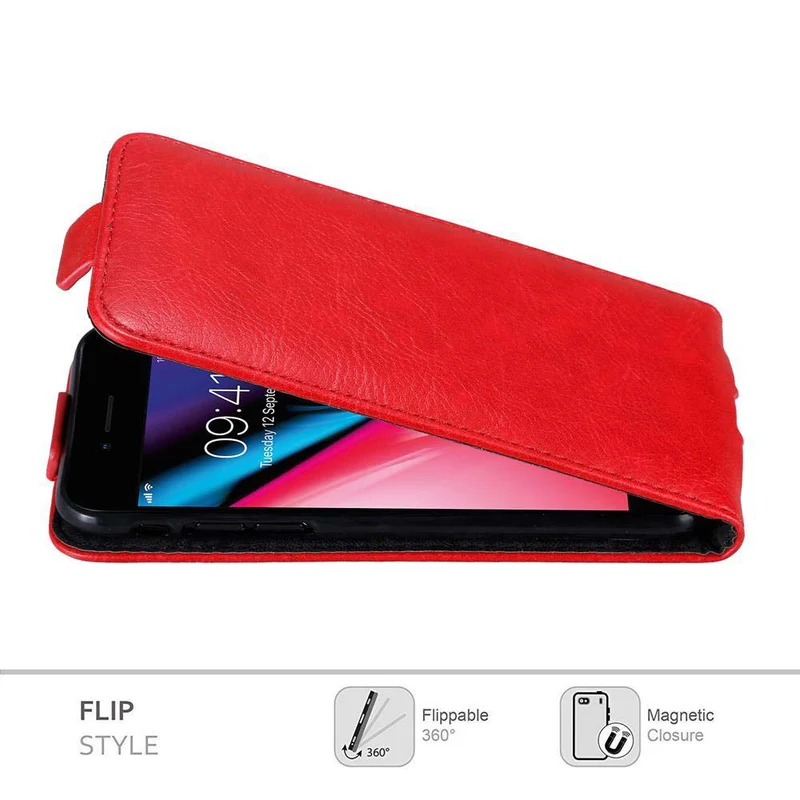 Cadorabo Hülle kompatibel mit Apple iPhone 7 / 7S / 8 / SE 2020 Schutzhülle im Flip Design mit Magnetverschluss