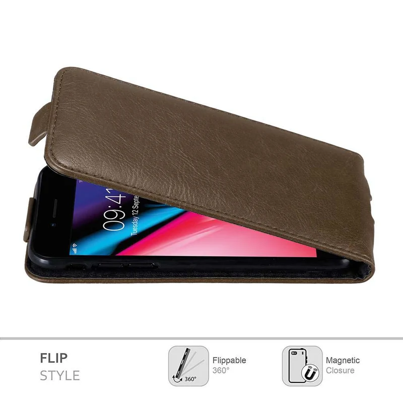 Cadorabo Hülle kompatibel mit Apple iPhone 7 / 7S / 8 / SE 2020 Schutzhülle im Flip Design mit Magnetverschluss