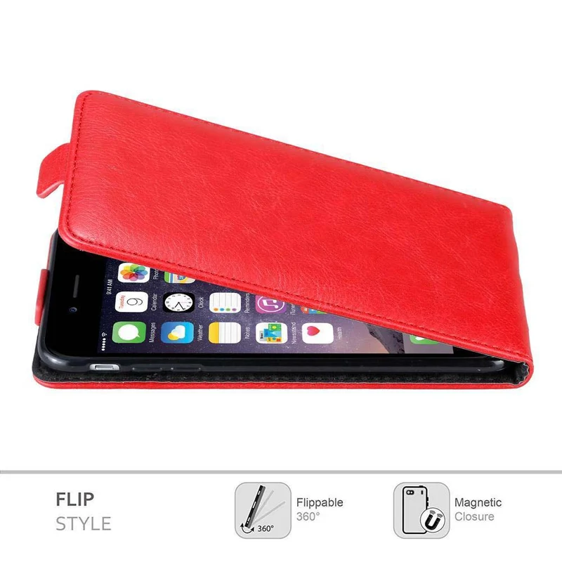 Cadorabo Hülle kompatibel mit Apple iPhone 6 PLUS / 6S PLUS Schutzhülle im Flip Design mit Magnetverschluss
