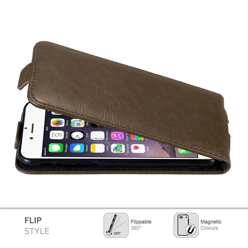 Cadorabo Hülle kompatibel mit Apple iPhone 6 / 6S Schutzhülle im Flip Design mit Magnetverschluss