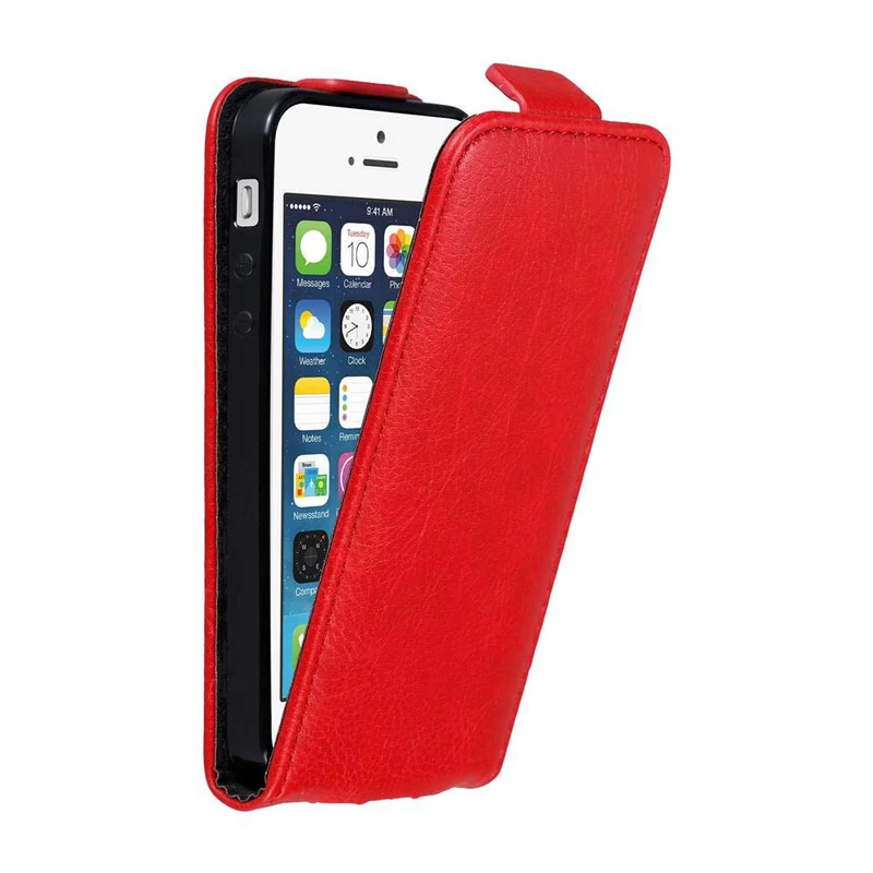 Cadorabo Hülle kompatibel mit Apple iPhone 5 / 5S / SE 2016 Schutzhülle im Flip Design mit Magnetverschluss