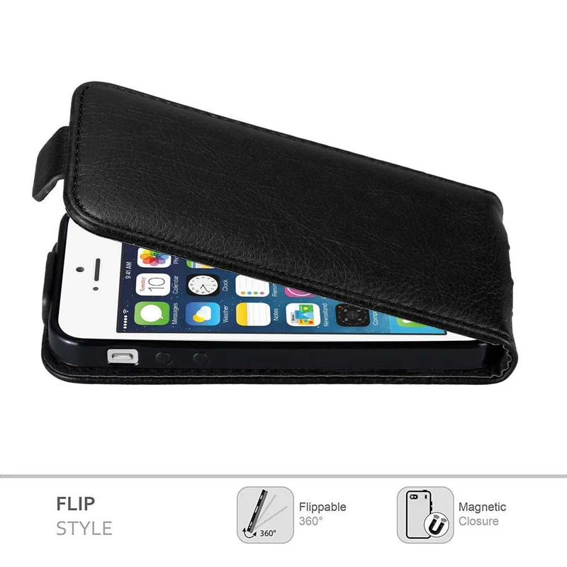 Cadorabo Hülle kompatibel mit Apple iPhone 5 / 5S / SE 2016 Schutzhülle im Flip Design mit Magnetverschluss