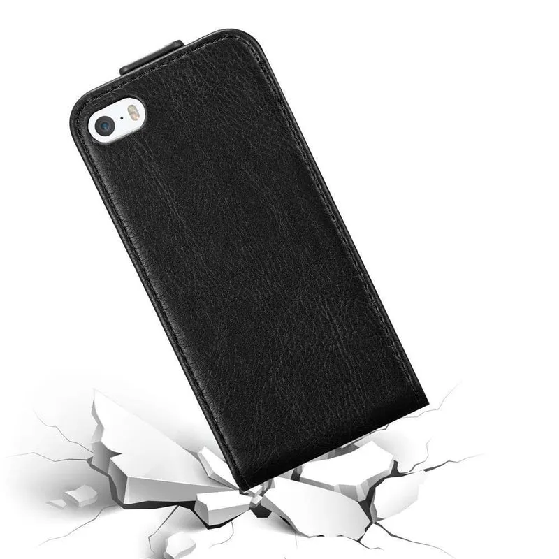 Cadorabo Hülle kompatibel mit Apple iPhone 5 / 5S / SE 2016 Schutzhülle im Flip Design mit Magnetverschluss