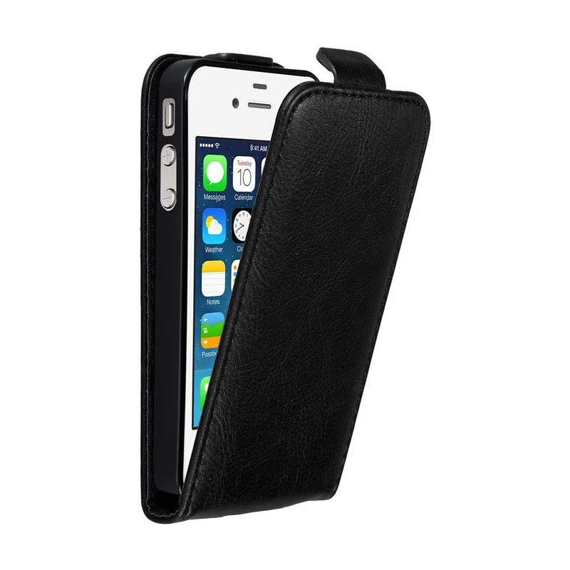 Cadorabo Hülle kompatibel mit Apple iPhone 4 / 4S Schutzhülle im Flip Design mit Magnetverschluss