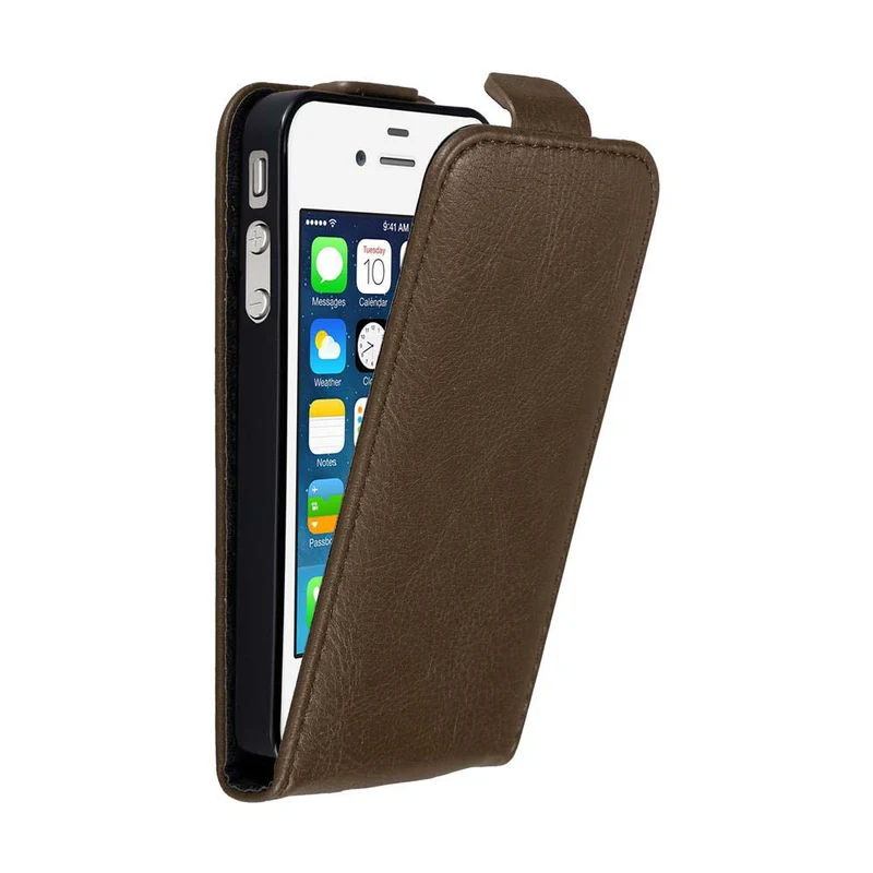 Cadorabo Hülle kompatibel mit Apple iPhone 4 / 4S Schutzhülle im Flip Design mit Magnetverschluss