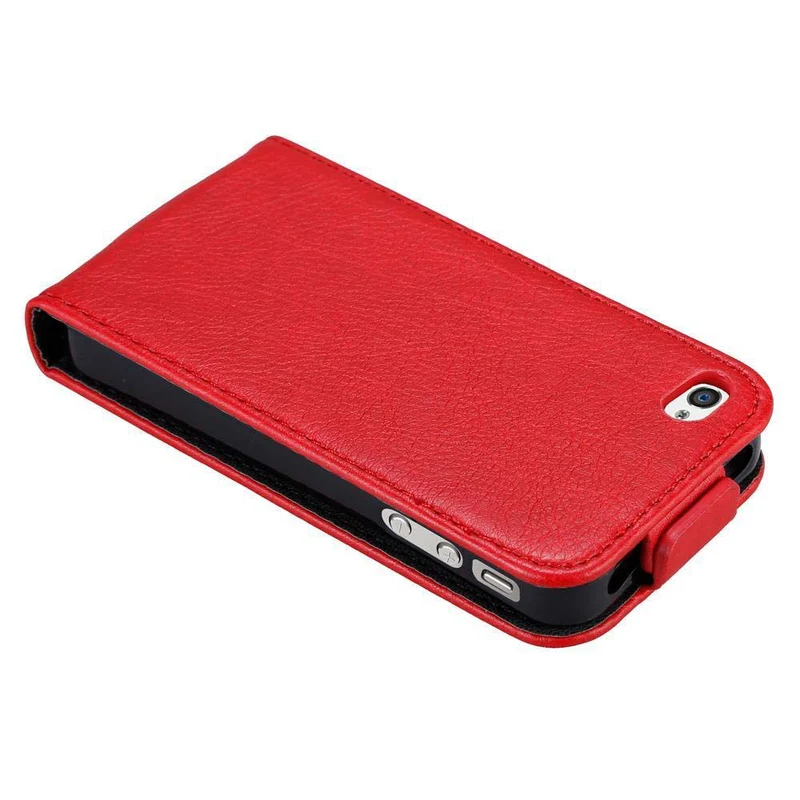 Cadorabo Hülle kompatibel mit Apple iPhone 4 / 4S Schutzhülle im Flip Design mit Magnetverschluss