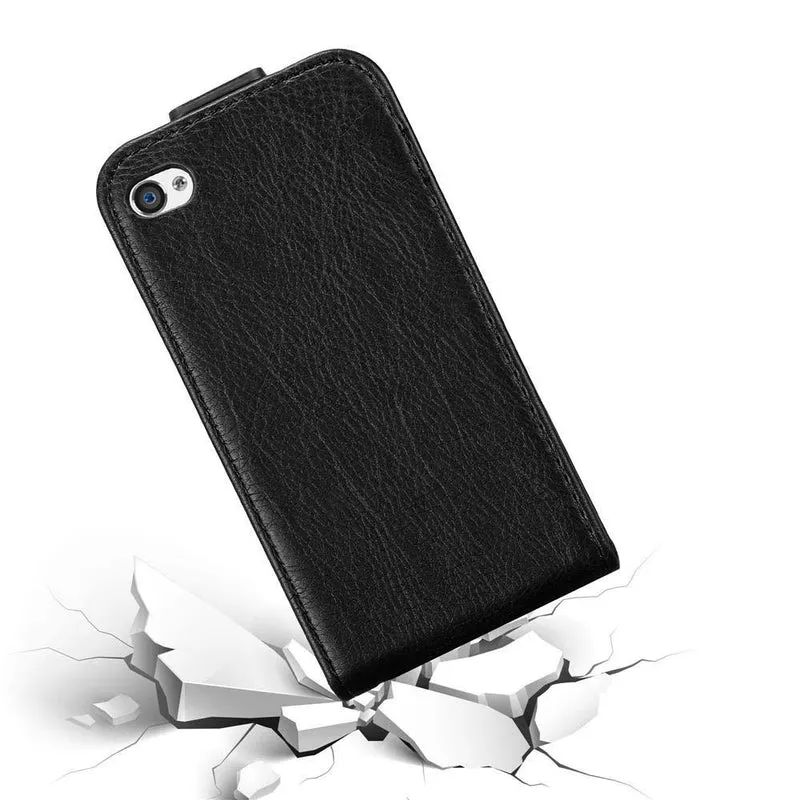 Cadorabo Hülle kompatibel mit Apple iPhone 4 / 4S Schutzhülle im Flip Design mit Magnetverschluss