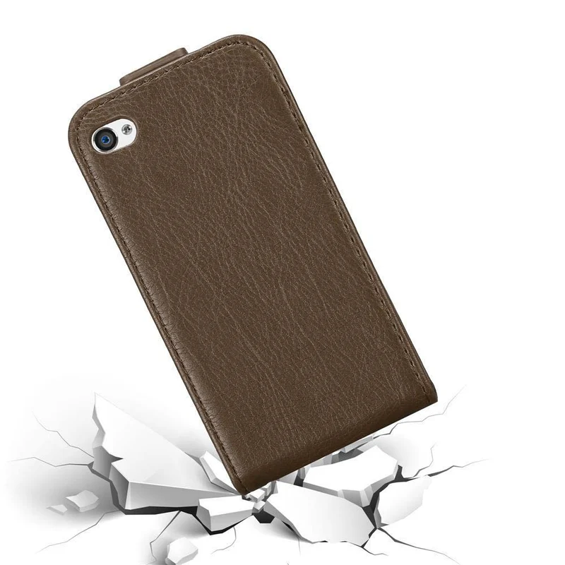 Cadorabo Hülle kompatibel mit Apple iPhone 4 / 4S Schutzhülle im Flip Design mit Magnetverschluss